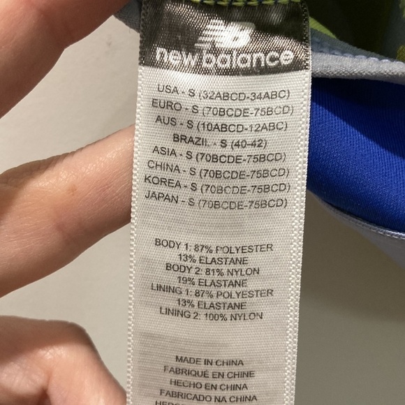 New Balance Blue Bra Pace NWOT - Picture 9 of 9